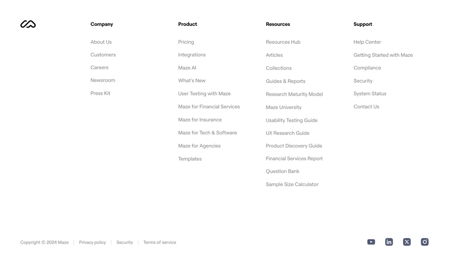 Maze
				footer ui component