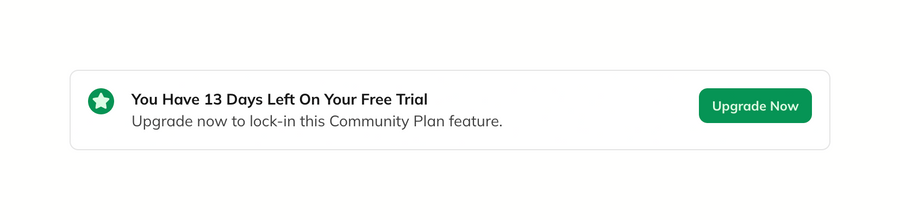Mighty
			free trial alert ui component