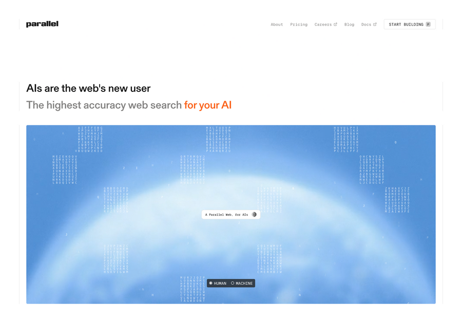 Parallel
				hero section ui component