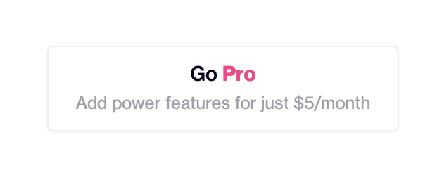 Dribbble
				upgrade your plan ui component