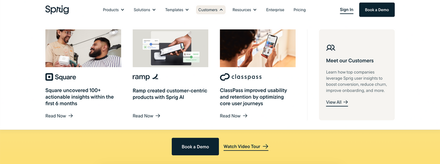Sprig
				flyout menu ui component
