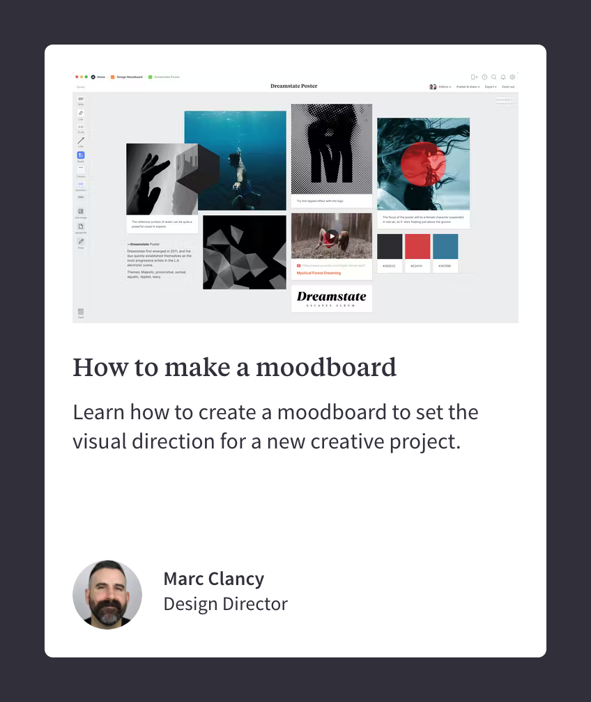 Milanote
				card ui component