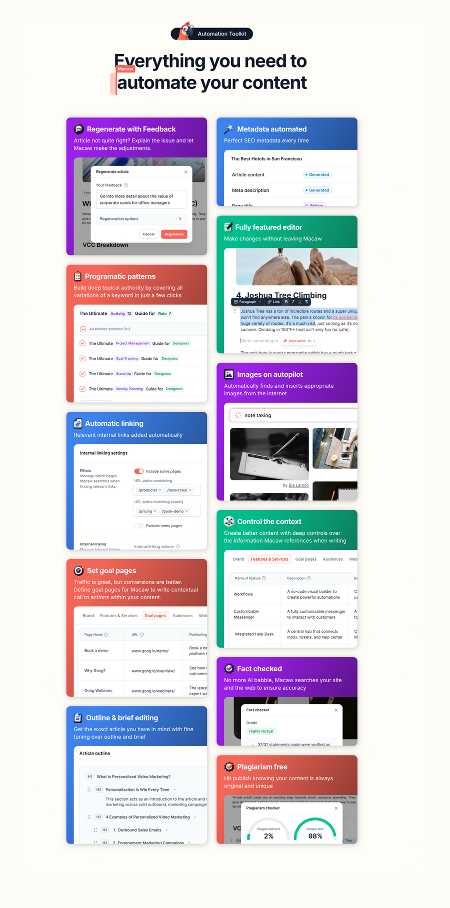 Macaw
				bento box ui component