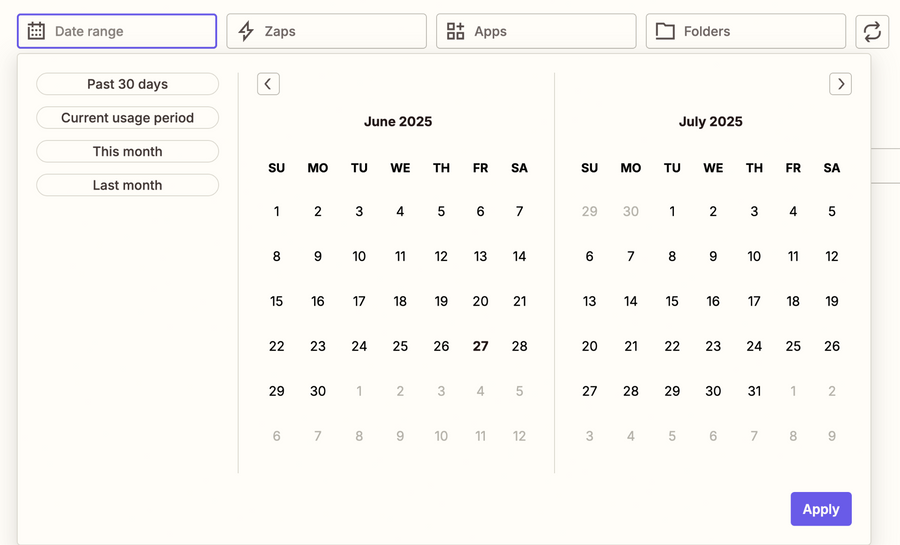 Zapier
				datepicker ui component