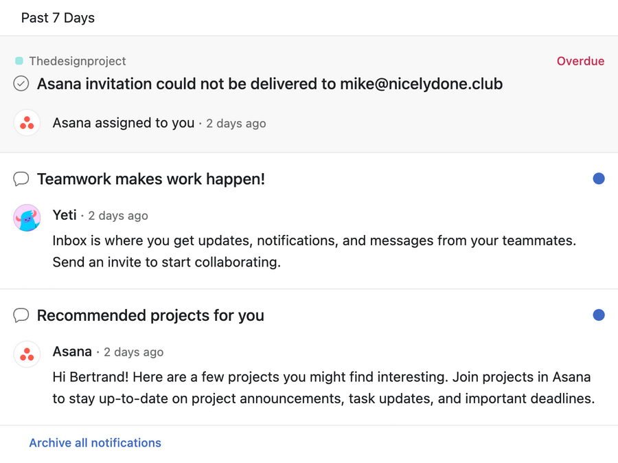 Asana
				vertical list ui component