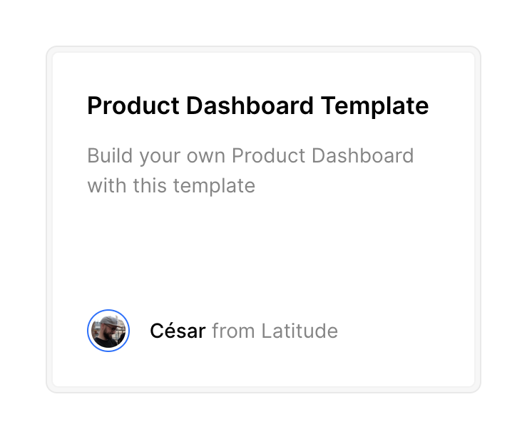 Latitude
				card ui component