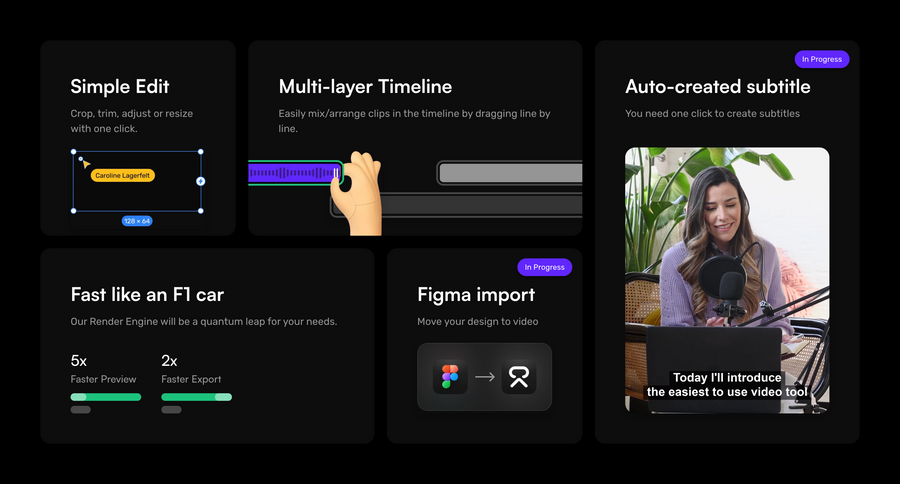Create Video
				bento box ui component