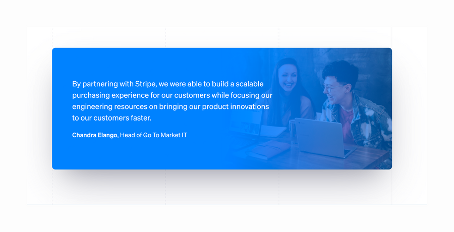 Stripe
				testimonial ui component