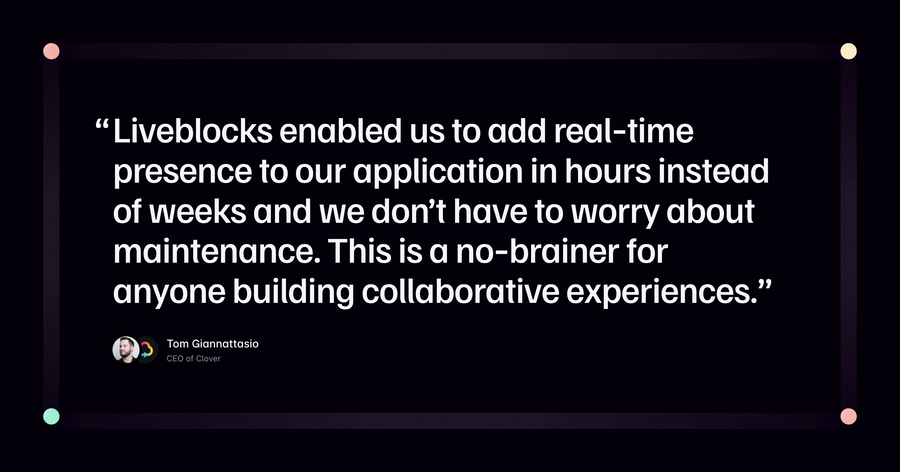 Liveblocks
				testimonial ui component
