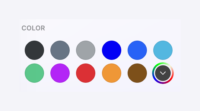 Craft
				color picker ui component