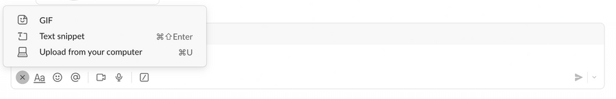 Slack
				file upload input ui component
