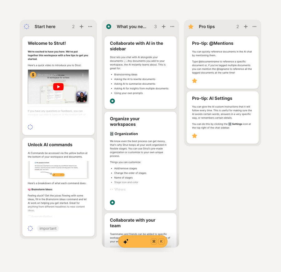Strut
				table ui component