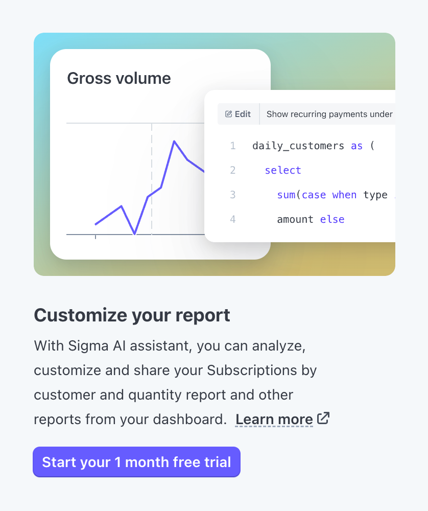 Stripe
				upgrade your plan ui component