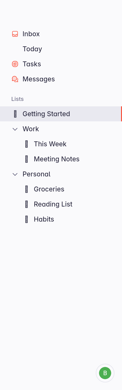 Superlist
				vertical navigation ui component