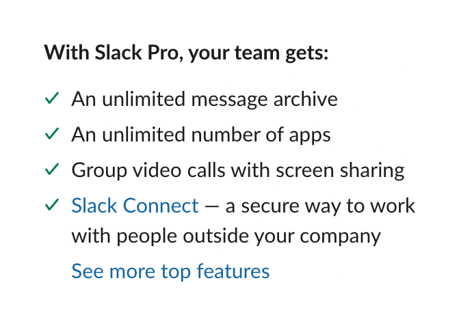 Slack
				benefit list ui component