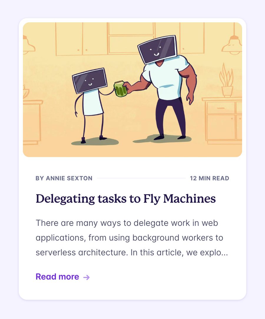 Fly
				card ui component