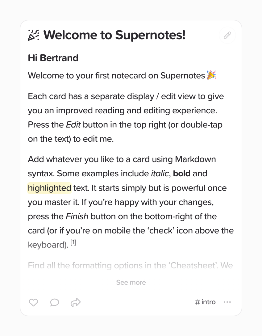 Supernotes
				card ui component