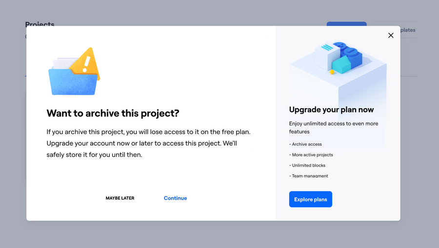 Maze
				upgrade your plan ui component