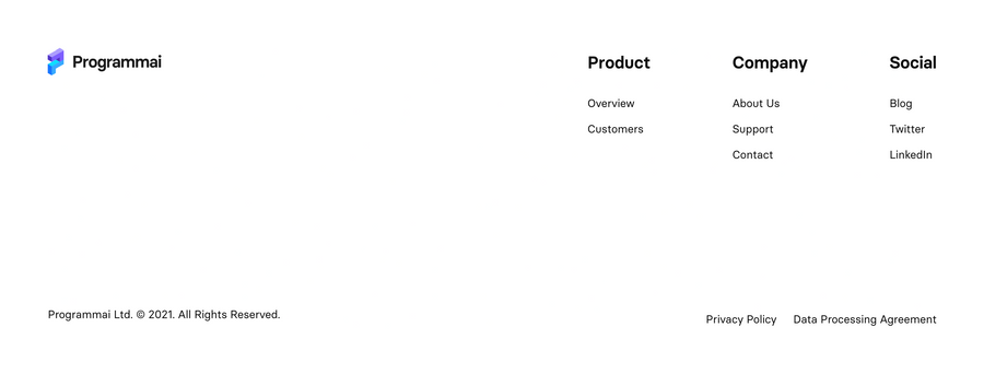 Programmai
				footer ui component