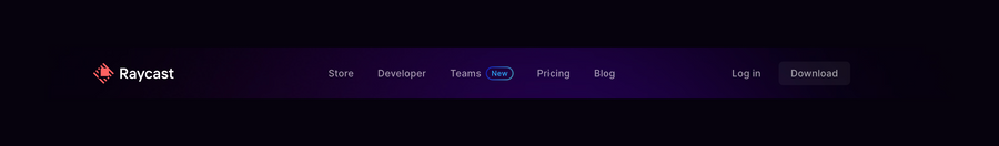 Raycast
				horizontal navigation ui component
