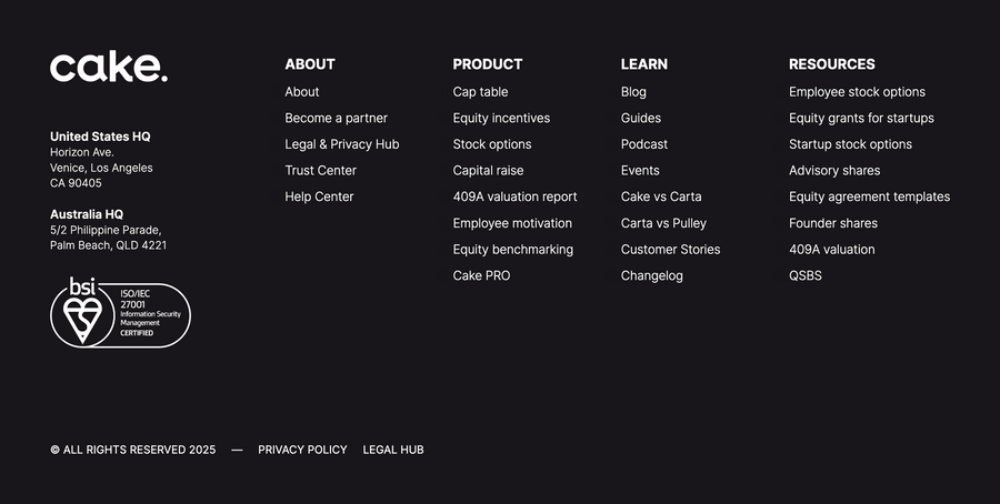 Cake
				footer ui component