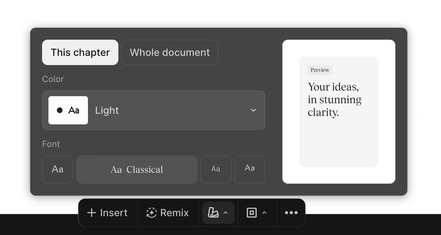 Chronicle
				theme settings ui component