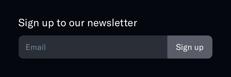 Homerun
				newsletter signup form ui component
