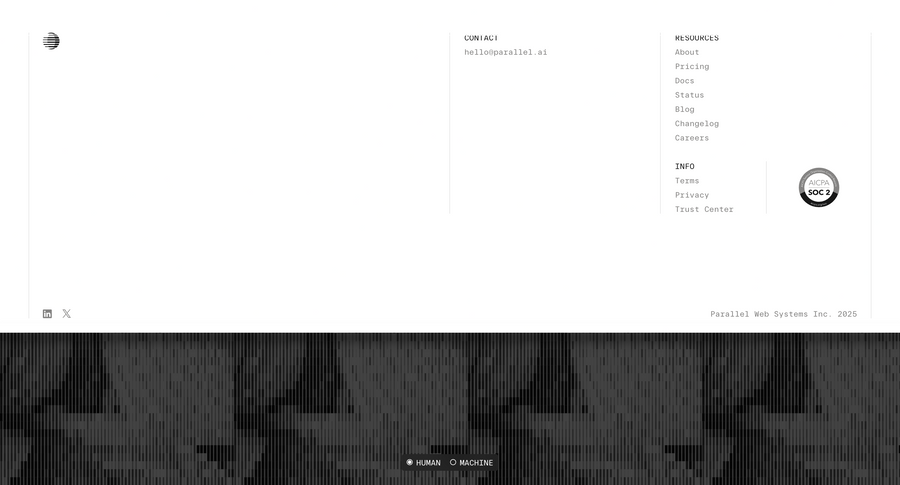 Parallel
				footer ui component