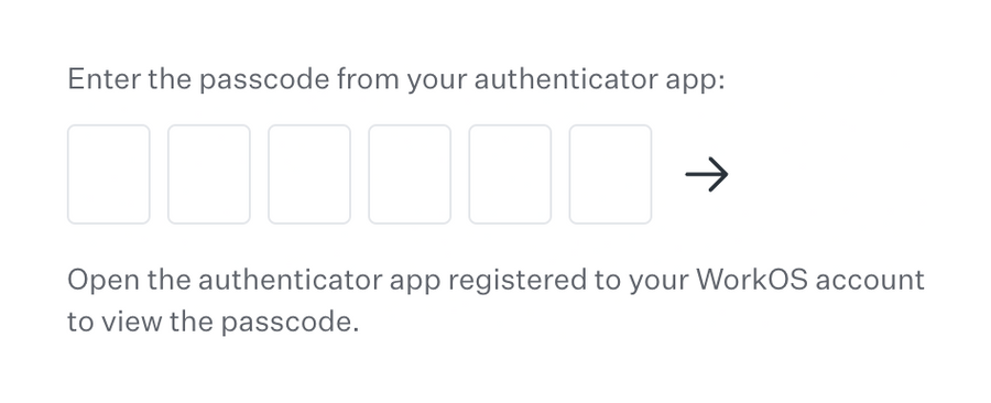 WorkOs
				input code ui component
