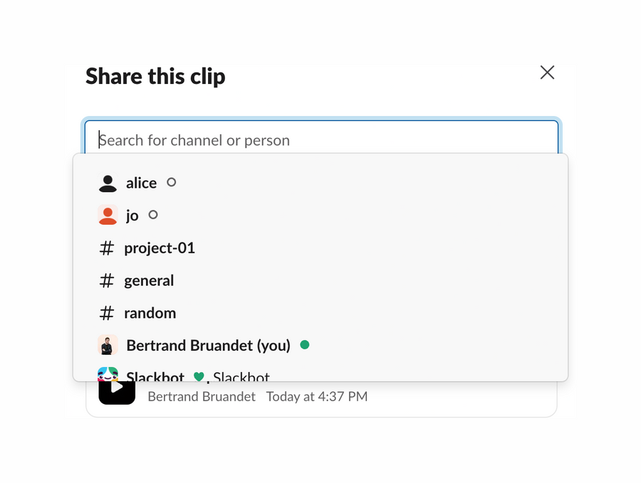 Slack
			sharing collaboration ui component