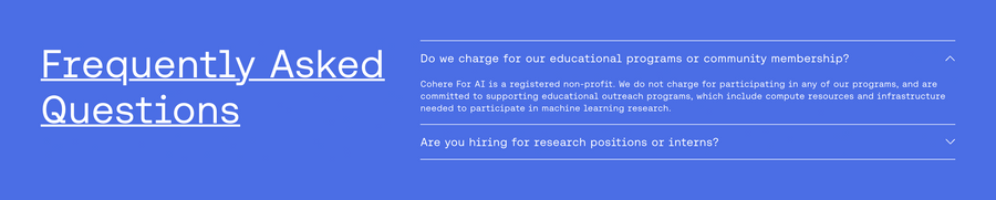 Cohere
				faq ui component