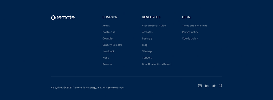 Remote
				footer ui component