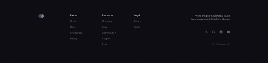 Lemni
				footer ui component