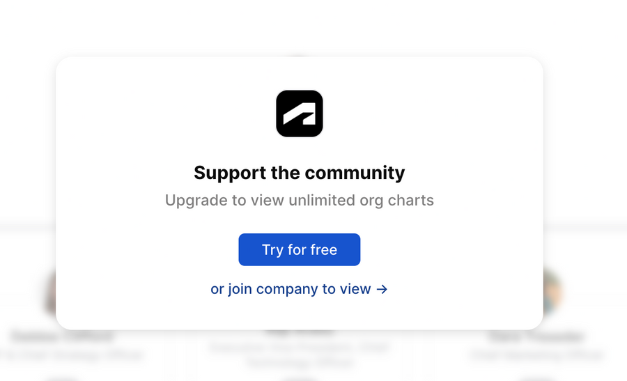 The org
				upgrade your plan ui component