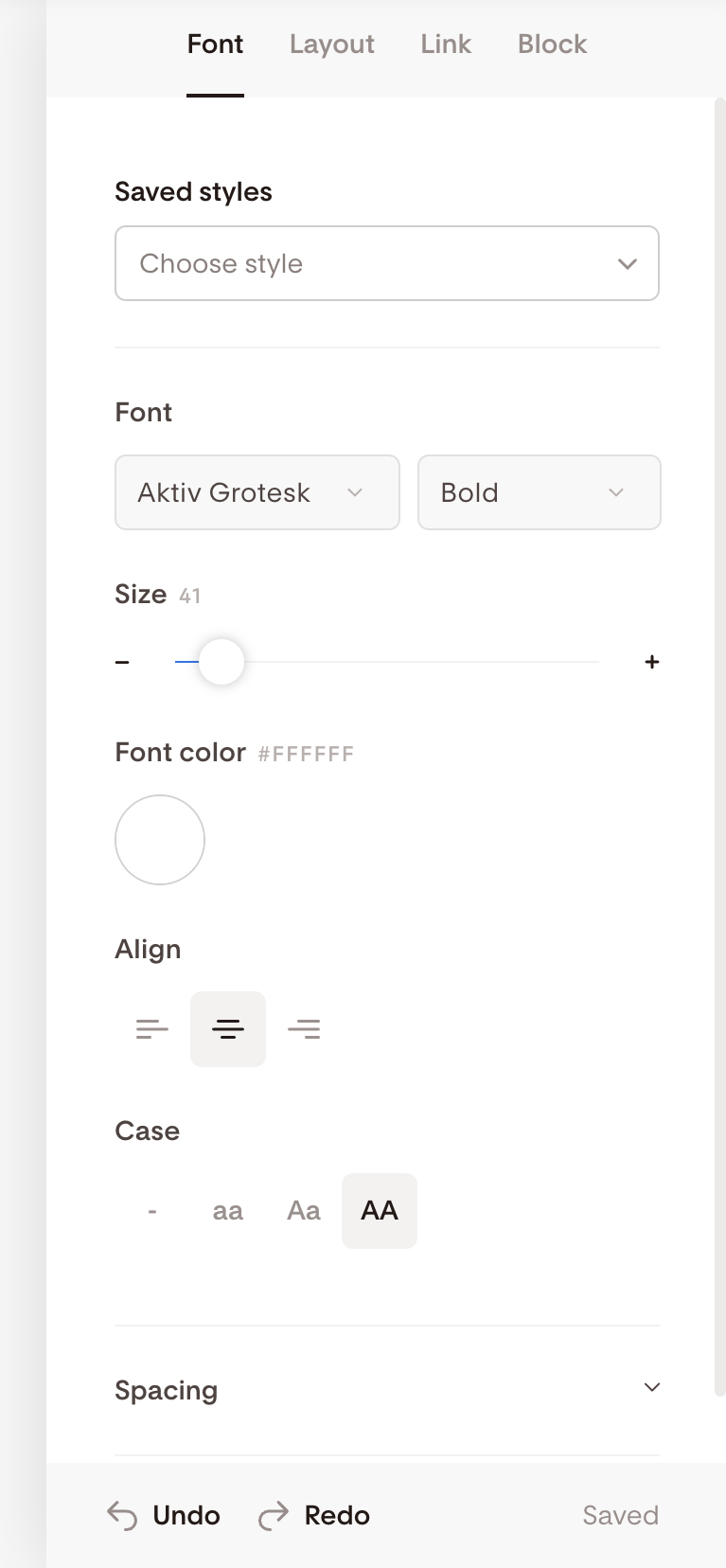 Flodesk
			typography ui component