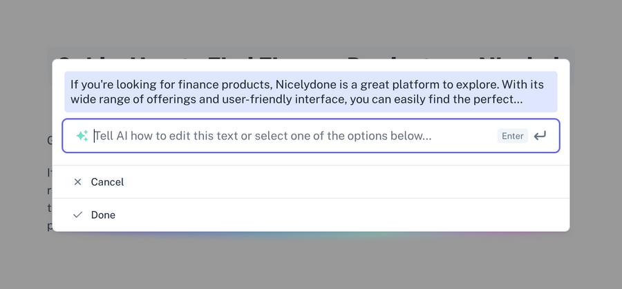 Scribe
				artificial intelligence ui component
