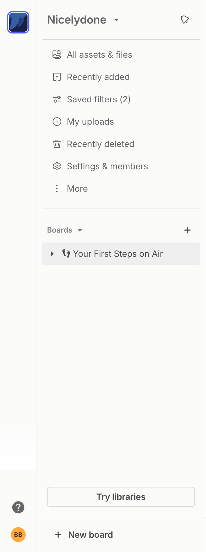 Air
				vertical navigation ui component
