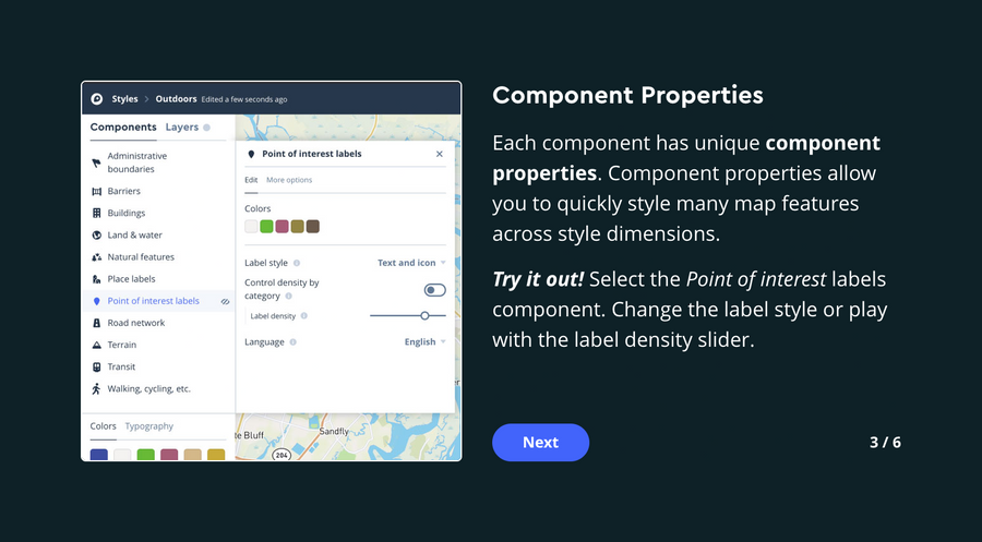 Mapbox
				progress indicator ui component