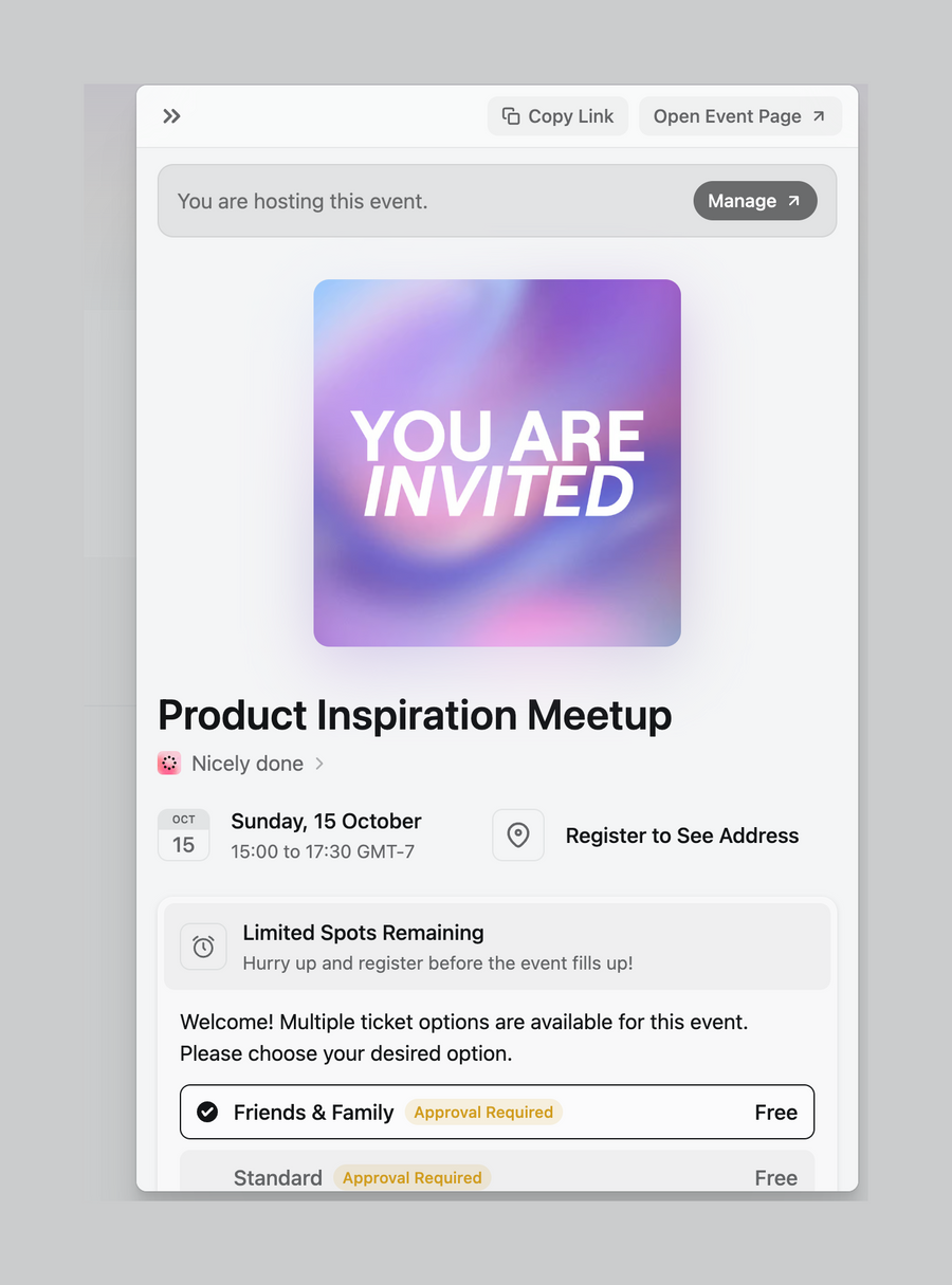 Luma
			meeting ui component