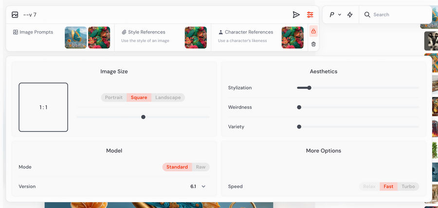 Midjourney
				slider ui component