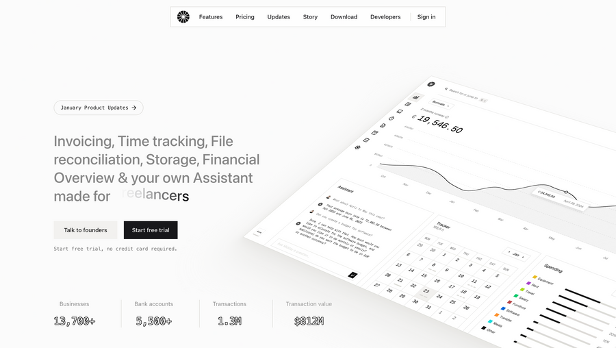 Midday
				hero section ui component