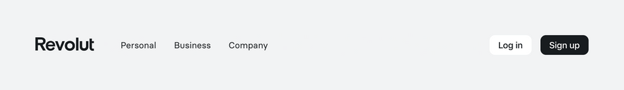 Revolut
				header ui component