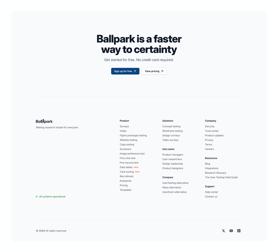 Ballpark
				footer ui component