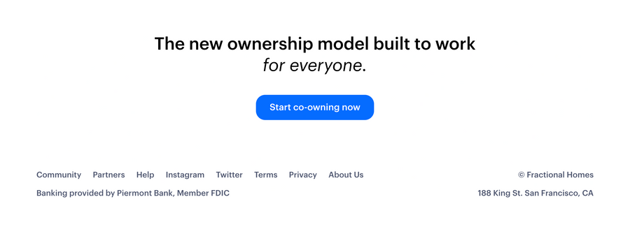 Fractional
				footer ui component