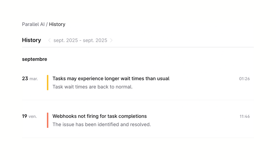 Parallel
				timeline & history ui component