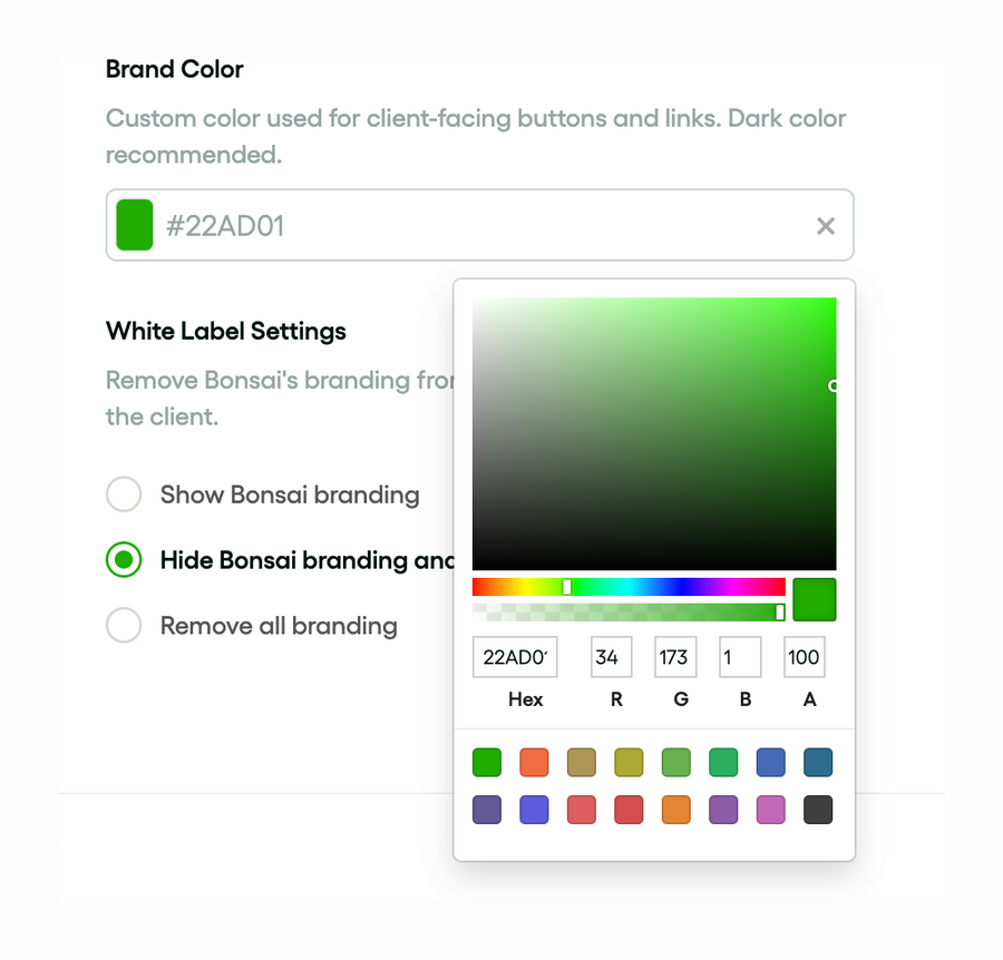 Bonsai
				color picker ui component