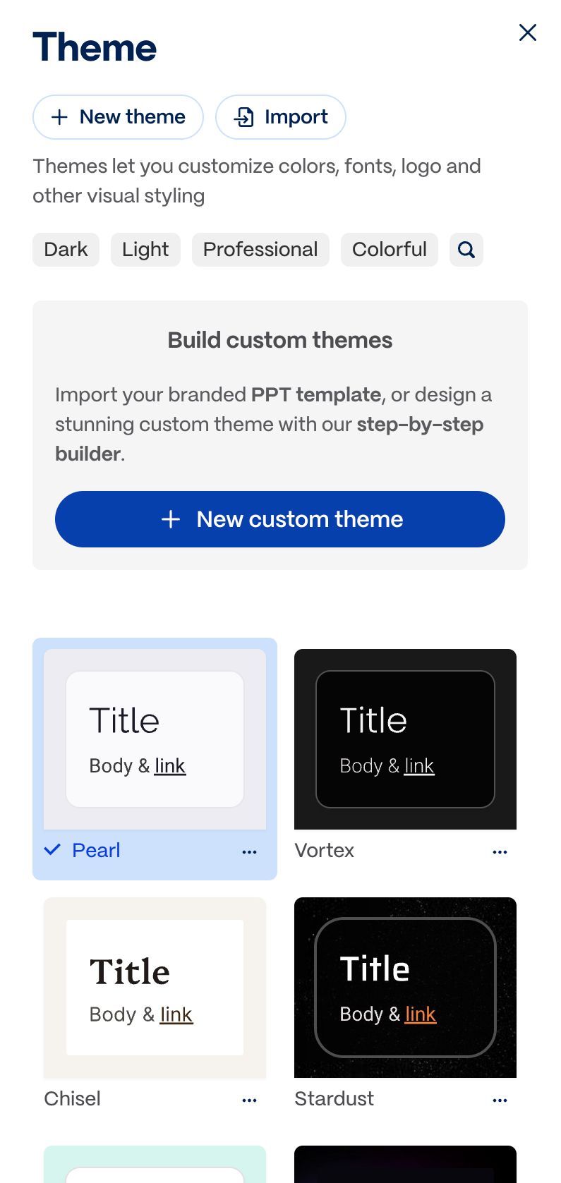 Gamma
				theme settings ui component