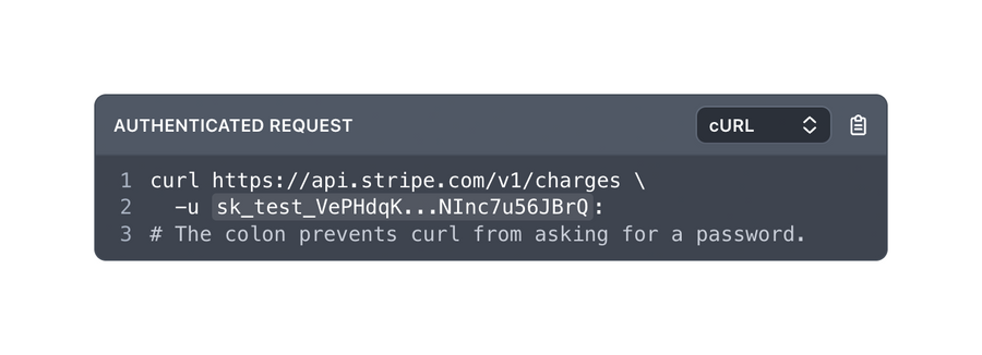 Stripe
				code block ui component