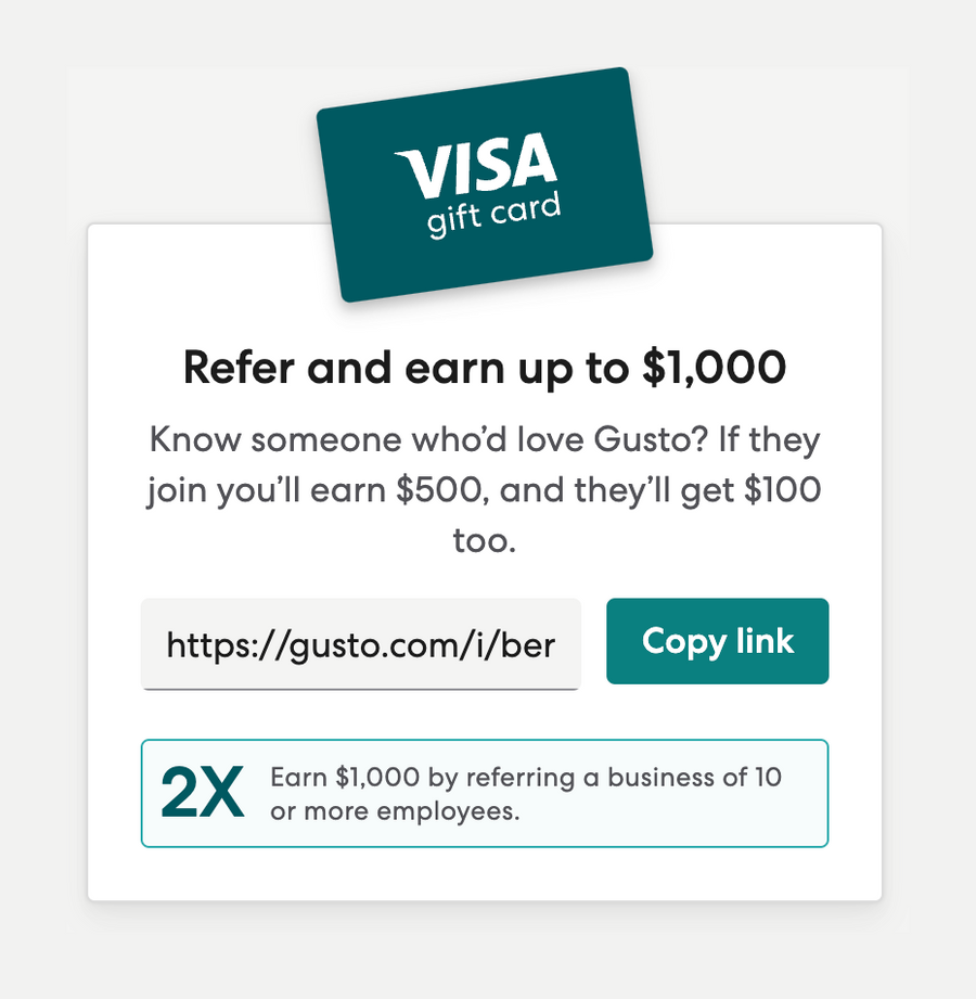 Gusto
				card ui component