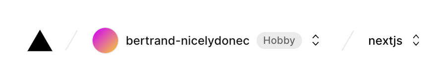 Vercel
				breadcrumb ui component
